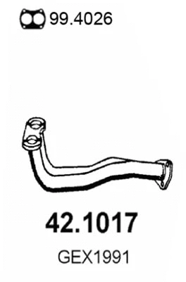 Tuyau d'échappement ASSO 42.1017