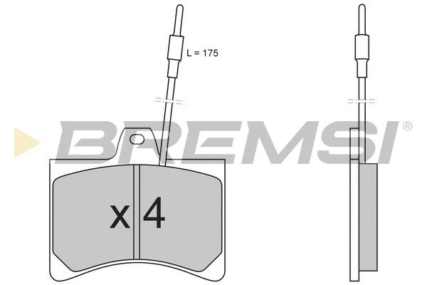 Kit de plaquettes de frein, frein à disque BREMSI BP2148
