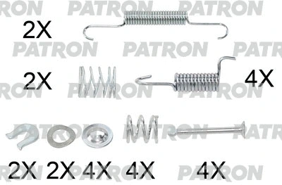 Kit d'accessoires, mâchoires de frein de stationnement PATRON PSRK0176