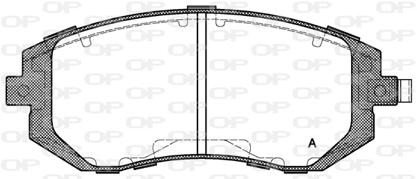 Kit de plaquettes de frein, frein à disque OPEN PARTS BPA0951.02