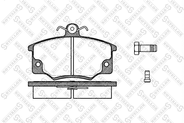 Kit de plaquettes de frein, frein à disque STELLOX 157 014-SX