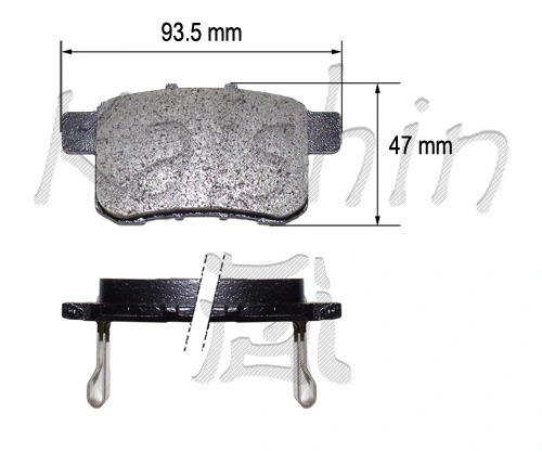 Kit de plaquettes de frein, frein à disque KAISHIN FK5162