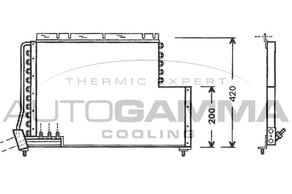 Condenseur, climatisation AUTOGAMMA 102567