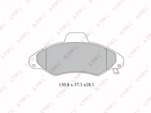 Kit de plaquettes de frein, frein à disque LYNXAUTO BD-3016