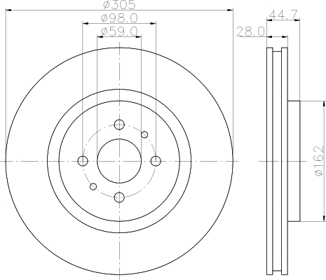 Disque de frein MINTEX MDC1357