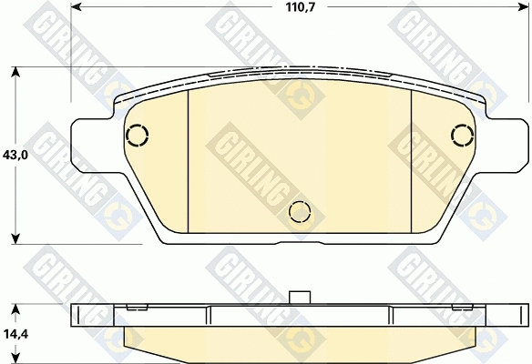 Kit de plaquettes de frein, frein à disque GIRLING 6135179