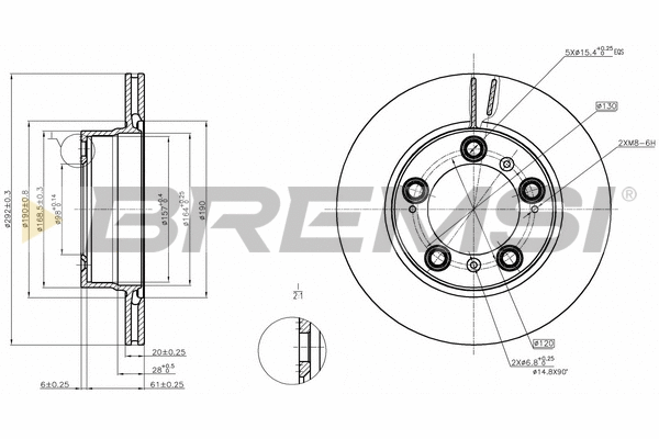 Disque de frein BREMSI CD8023V