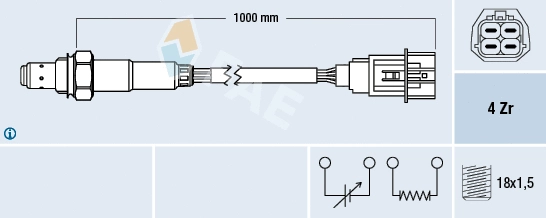 Sonde lambda FAE 77605