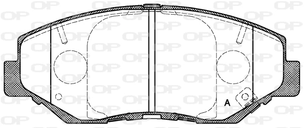 Kit de plaquettes de frein, frein à disque OPEN PARTS BPA0899.00
