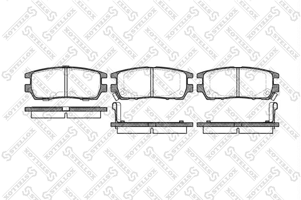 Kit de plaquettes de frein, frein à disque STELLOX 416 002B-SX