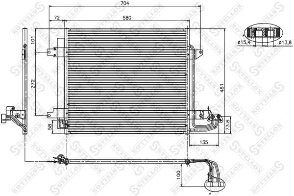 Condenseur, climatisation STELLOX 10-45060-SX