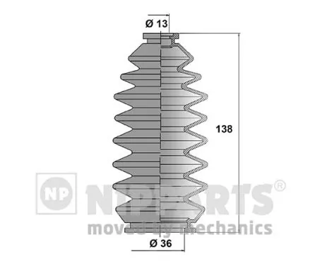 Jeu de joints-soufflets, direction NIPPARTS N2848008