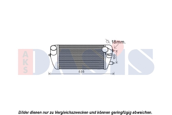 Refroidisseur d'air de suralimentation AKS DASIS 517008N