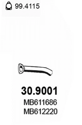 Tuyau d'échappement ASSO 30.9001