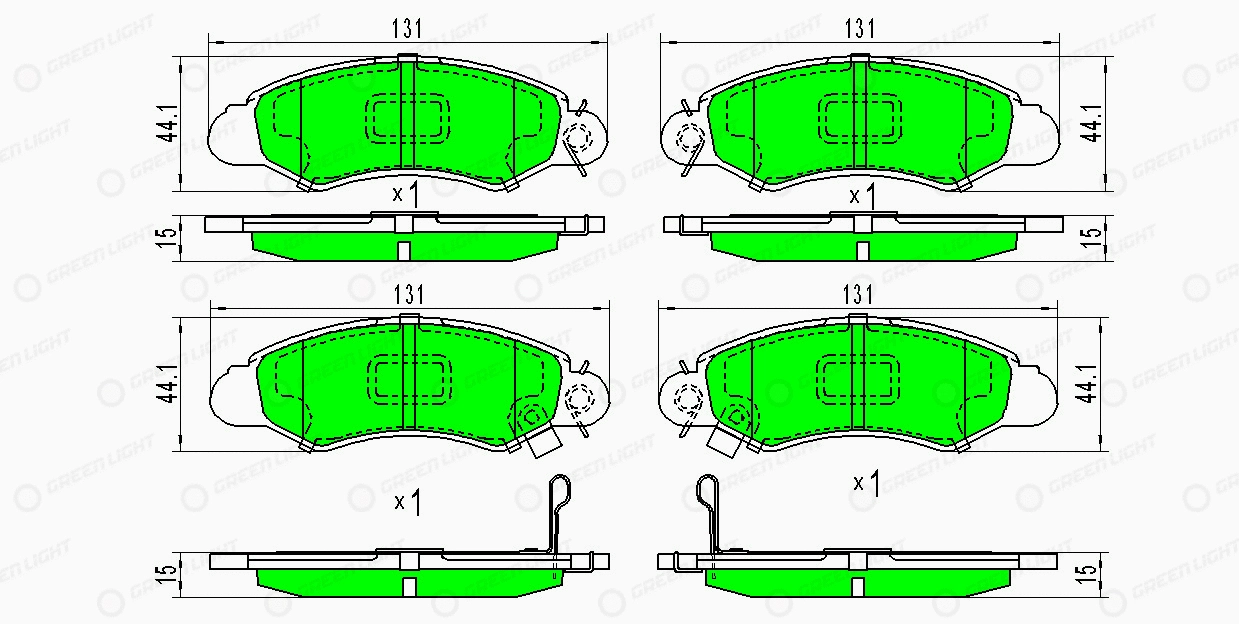 Kit de plaquettes de frein, frein à disque Automotive Adriado GLBP0285