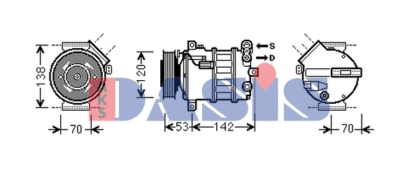 Compresseur, climatisation AKS DASIS 852891N