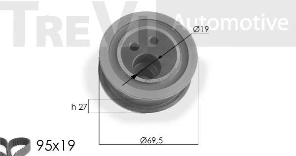 Kit de courroie crantée TREVI AUTOMOTIVE KD1098