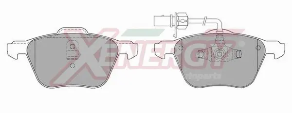 Kit de plaquettes de frein, frein à disque AP XENERGY X40824