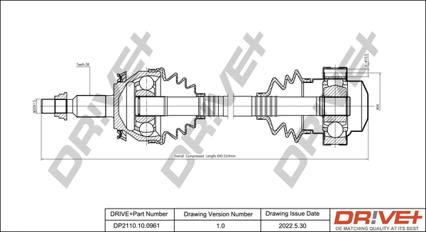 Arbre de transmission Dr!ve+ DP2110.10.0961