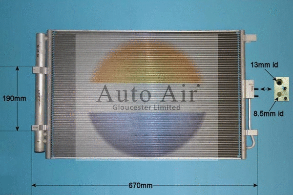 Condenseur, climatisation AUTO AIR GLOUCESTER 16-1429