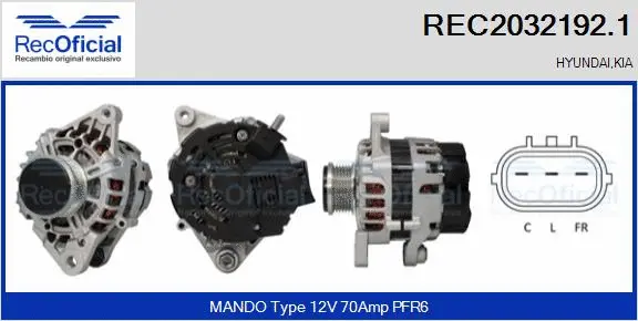 Alternateur RECOFICIAL REC2032192.1