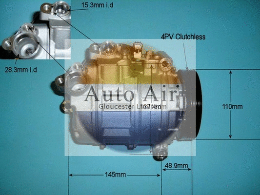 Compresseur, climatisation AUTO AIR GLOUCESTER 14-9653