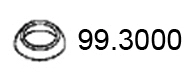 Bague d'étanchéité, tuyau d'échappement ASSO 99.3000