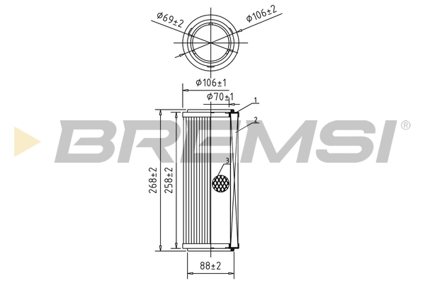 Filtre à air BREMSI FA0583