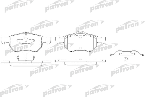 Kit de plaquettes de frein, frein à disque PATRON PBP1474