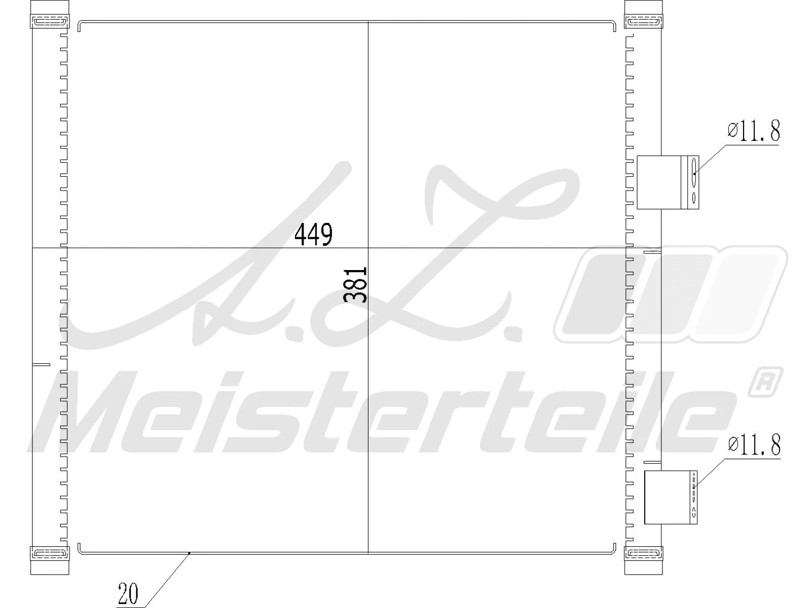 Condenseur, climatisation A.Z. Meisterteile AZMT-45-030-1209
