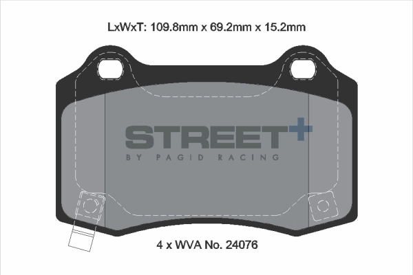Kit de plaquettes de frein, frein à disque PAGID Racing T8055SP2001