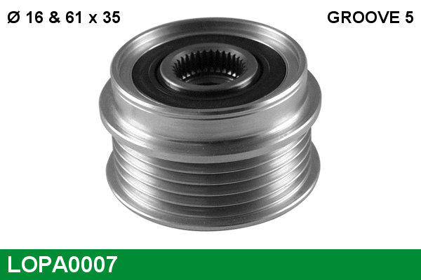 Poulie roue libre, alternateur LUCAS LOPA0007