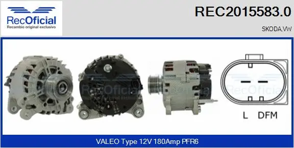 Alternateur RECOFICIAL REC2015583.0