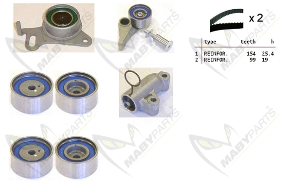 Kit de courroie crantée MABYPARTS OBK010112