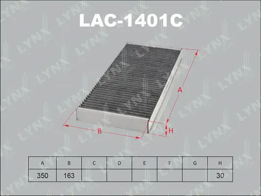 Filtre, air de l'habitacle LYNXAUTO LAC-1401C
