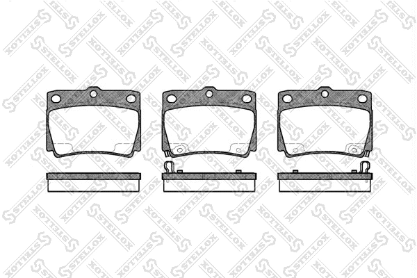 Kit de plaquettes de frein, frein à disque STELLOX 761 002B-SX