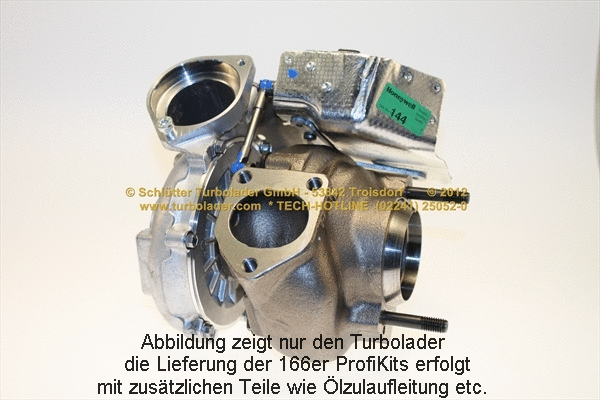 Turbocompresseur, suralimentation SCHLÜTTER TURBOLADER 166-09281
