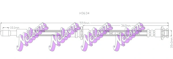 Flexible de frein KAWE H3634