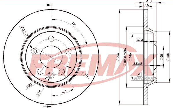 Disque de frein FREMAX BD-5609