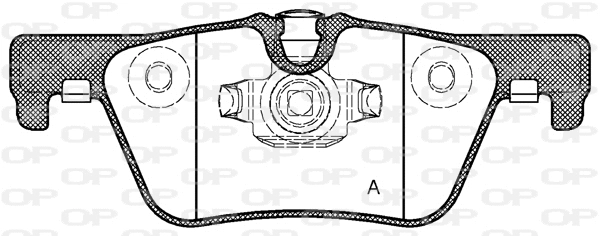 Kit de plaquettes de frein, frein à disque OPEN PARTS BPA1476.00