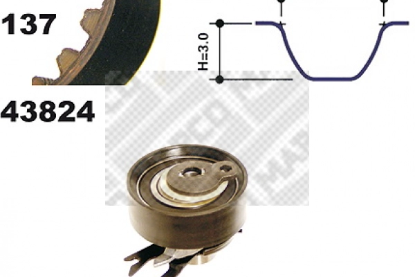 Kit de courroie crantée MAPCO 23824