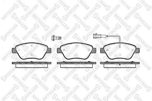 Kit de plaquettes de frein, frein à disque STELLOX 869 001-SX