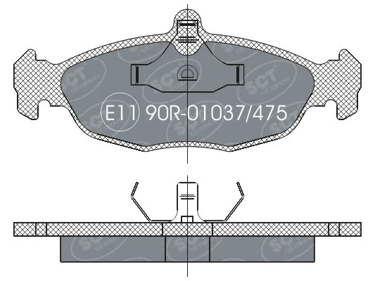Kit de plaquettes de frein, frein à disque SCT - MANNOL SP 252 PR