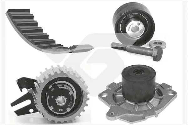 Pompe à eau + kit de courroie crantée HUTCHINSON KH 159WP54