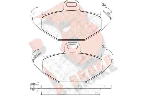 Kit de plaquettes de frein, frein à disque R BRAKE RB1314