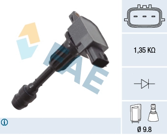 Bobine d'allumage FAE 80413