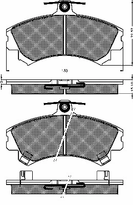 Kit de plaquettes de frein, frein à disque BSF 10405