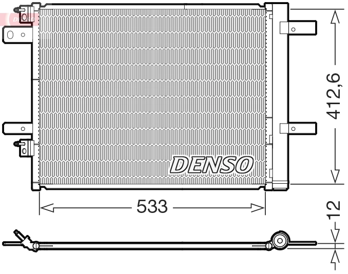 Condenseur, climatisation DENSO DCN21036