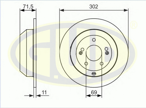 Disque de frein G.U.D. GDB111170