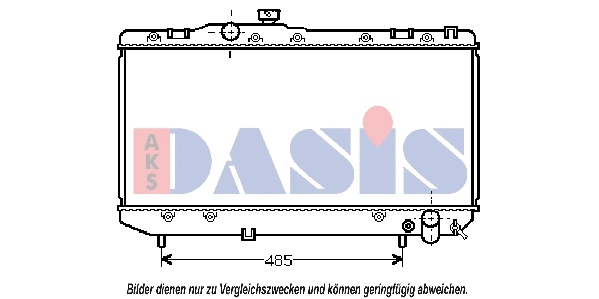 Radiateur, refroidissement du moteur AKS DASIS 211580N